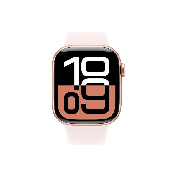 Восстановленные смарт-часы Apple Watch Series 10 42mm розовое золото Aluminum Case with Light Blush Sport Band, размер S/M (MWWH3), хороший