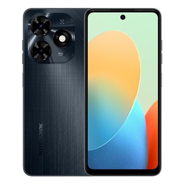 Восстановленный смартфон Tecno Spark 20C 4/128GB Black, хороший фото
