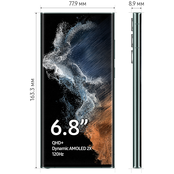 Восстановленный смартфон Samsung Galaxy S22 Ultra 12/256GB Graphite, как новый