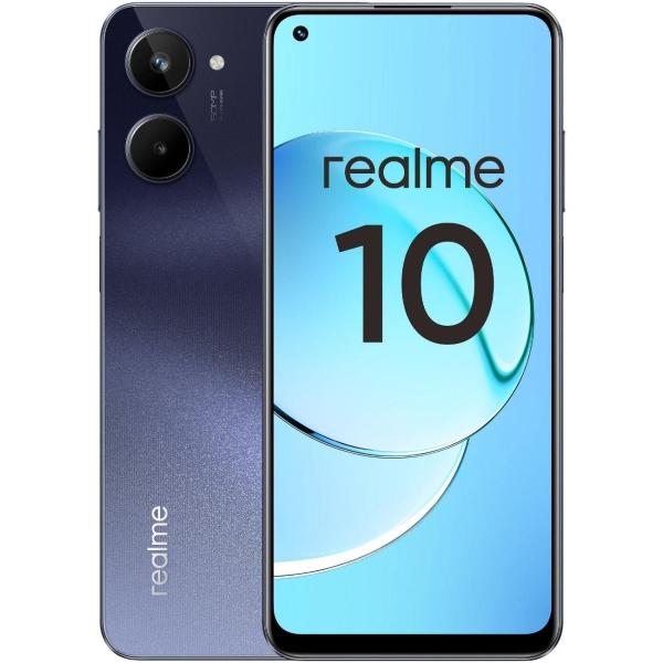 Восстановленный смартфон realme 10 4/128GB Black, хороший