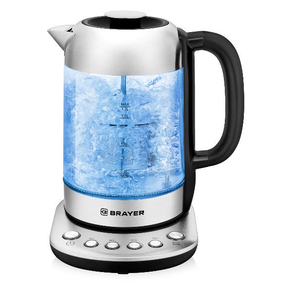 Электрочайник Brayer BR1028 серебристый/черный