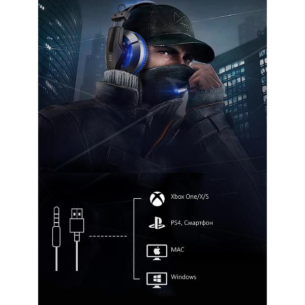 Наушники игровые EKSA E800 синий