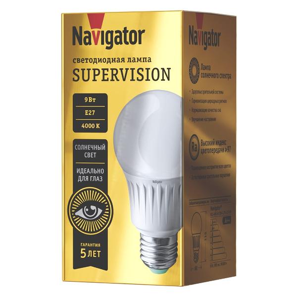 Лампа Navigator A60 9 230 4K E27