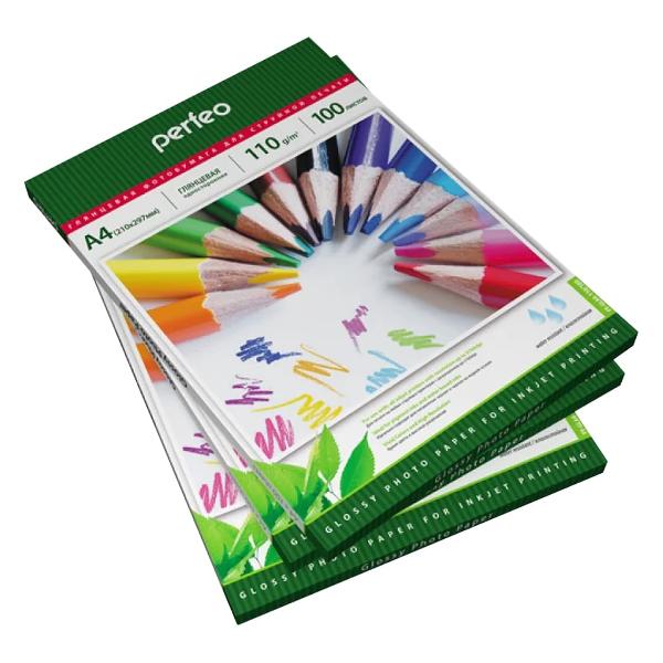 Фотобумага для принтера Perfeo GLA4-110/100