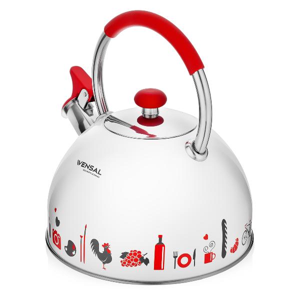 Чайник VENSAL Paris  VS3001 белый/красный
