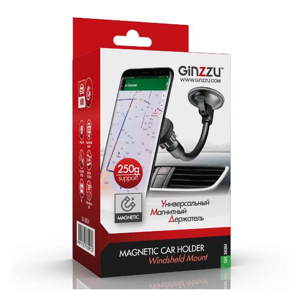 Держатель автомобильный для смартфона Ginzzu для смартфонов 22смGH-383M
