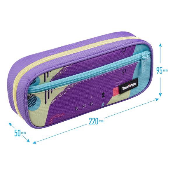 Пенал детский Berlingo мягкий 220*95*50 Fusion откидная планка