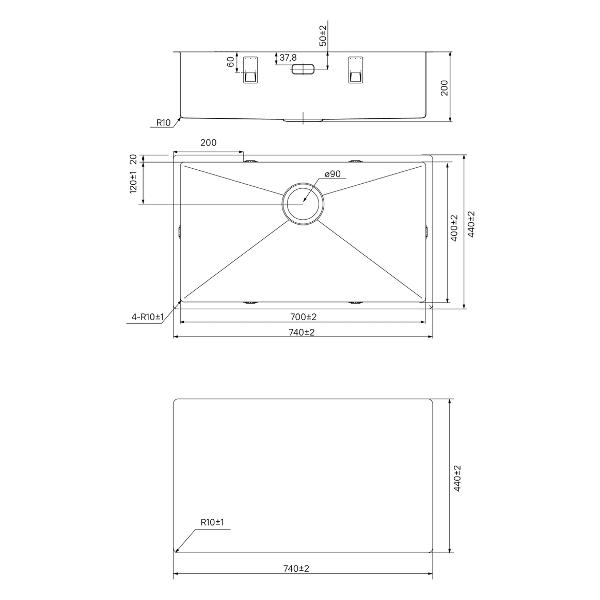 Мойка кухонная Iddis EDI74S0i77