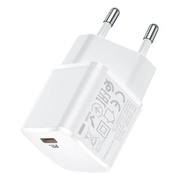 Сетевое зарядное устройство Hoco N10&nbsp;1USB&nbsp;PD20W&nbsp;белый&nbsp;(43992)