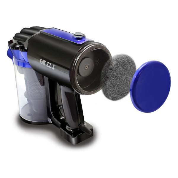 Пылесос ручной (handstick) Ginzzu VS117 синий