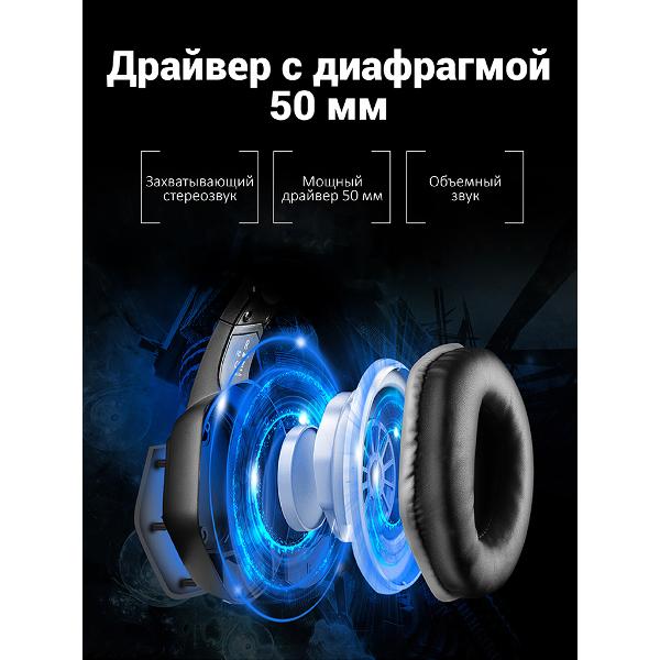 Наушники игровые EKSA E1000 синий