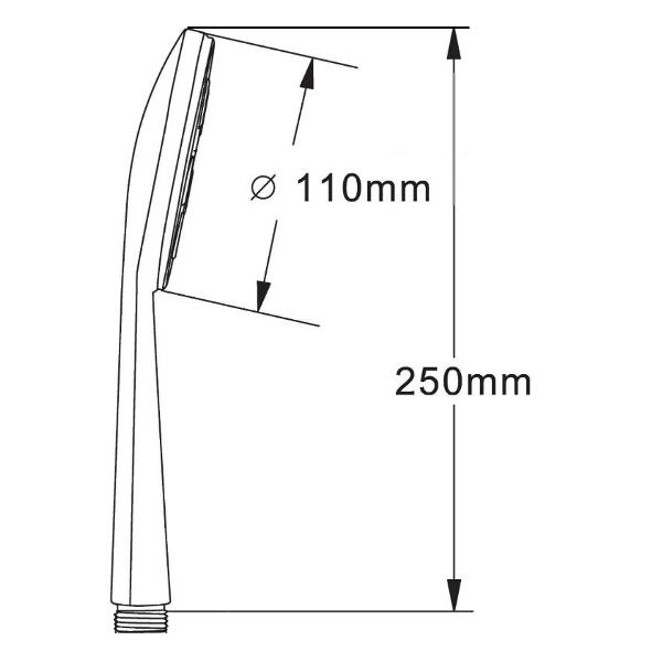 Лейка для душа Orange S11HS, 1 режим, 110мм