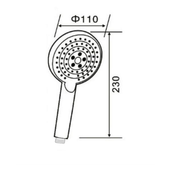 Лейка для душа Orange O-Shower OS03w d 110мм, 3 режима