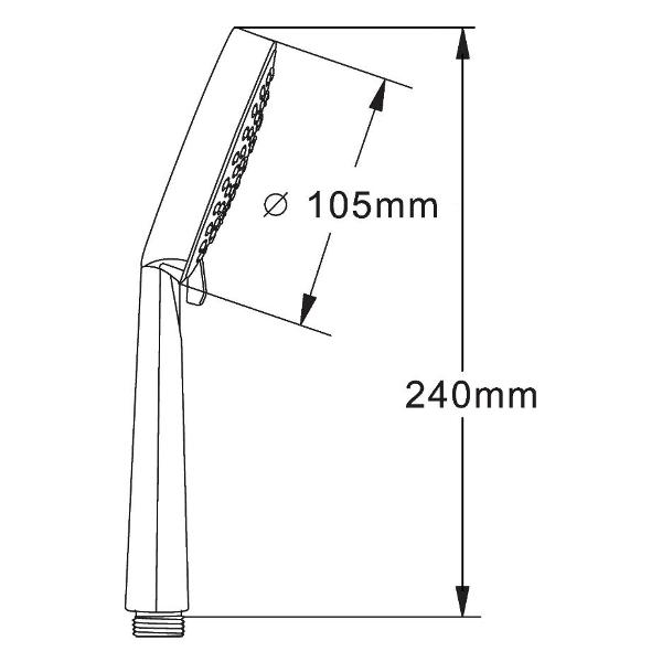 Лейка для душа Orange S07HS, 3 режима, 105мм