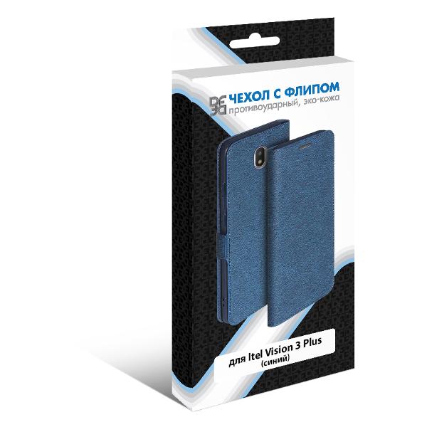 Чехол DF для Itel Vision 3 Plus itFlip-09 синий