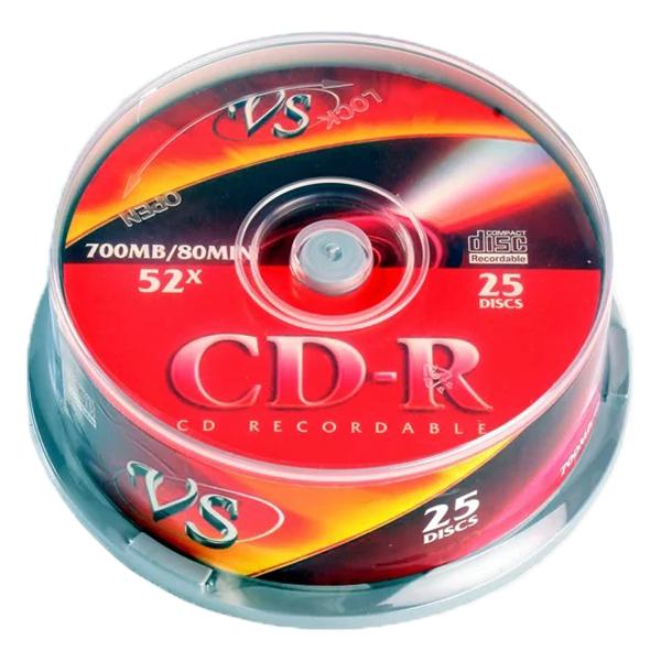 Диск CD-R VS CD-R 700Мб/80мин 52x в коробке 25 шт. фото