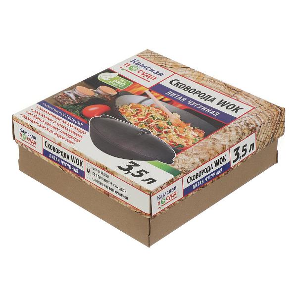 Сковорода вок Камская посуда ВОК36