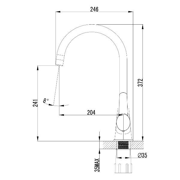 Смеситель Lemark LM3255C Atlantiss хром (для мойки)