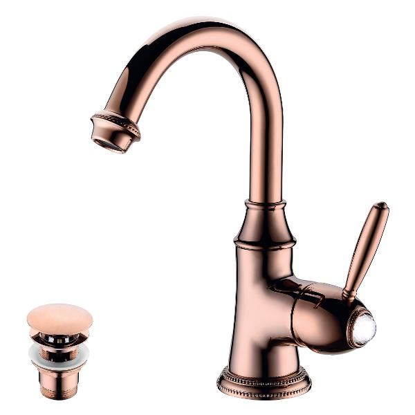 Смеситель Lemark LM6707RG Spark розовое золото (для раковины)