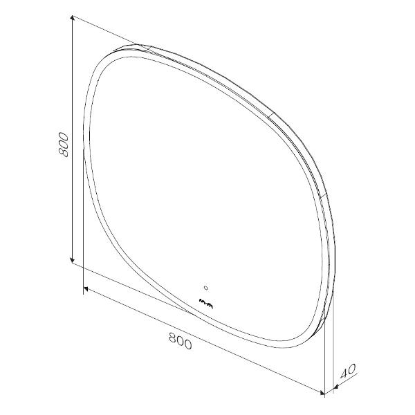 Зеркало настенное Am.Pm M8FMOX0801WGS