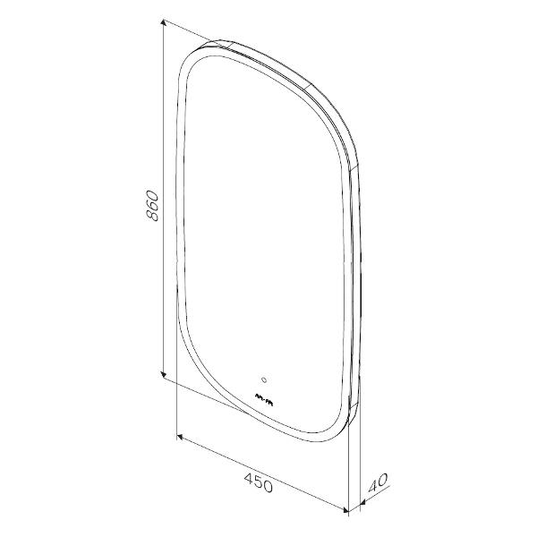 Зеркало настенное Am.Pm M8FMOX0451WGH