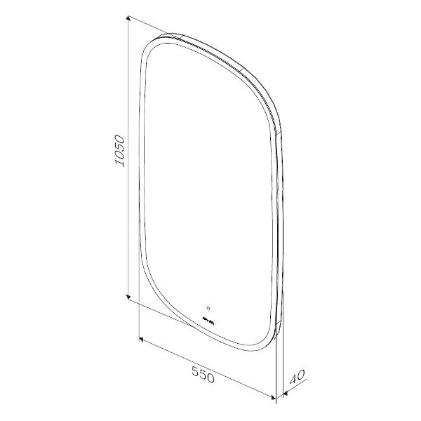 Зеркало настенное Am.Pm M8FMOX0551WGH