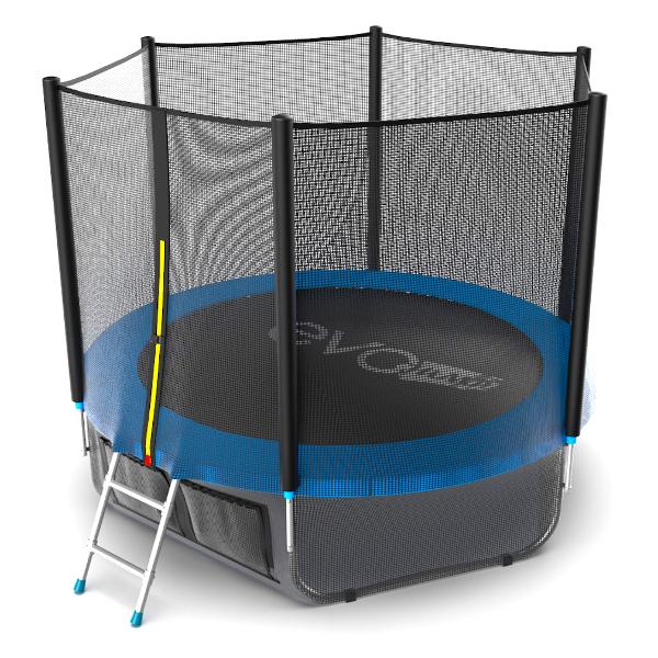 Батут каркасный Evo Jump External 8ft blue + нижняя сеть
