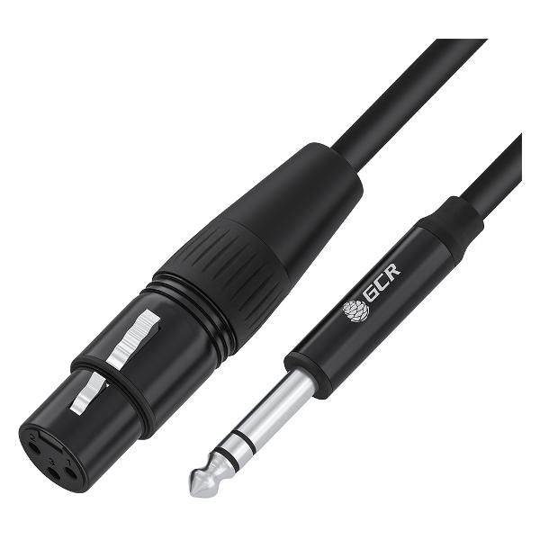 Кабель GCR GCR-53438, 3.0m, jack 6,35mm / XLR, M/F, AL case