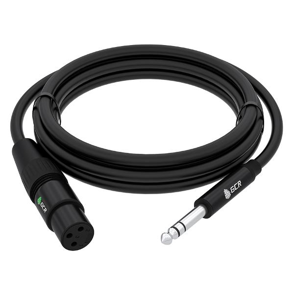 Кабель GCR GCR-53438, 3.0m, jack 6,35mm / XLR, M/F, AL case