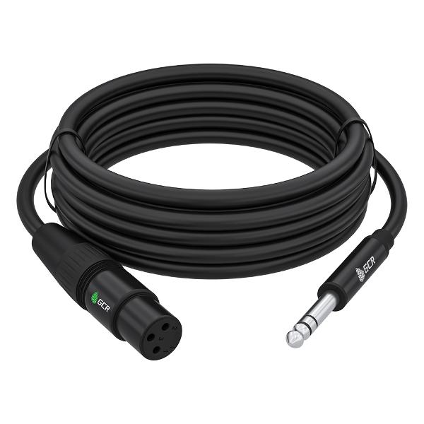 Кабель GCR GCR-53440, 7.0m, jack 6,35mm / XLR, M/F, AL case