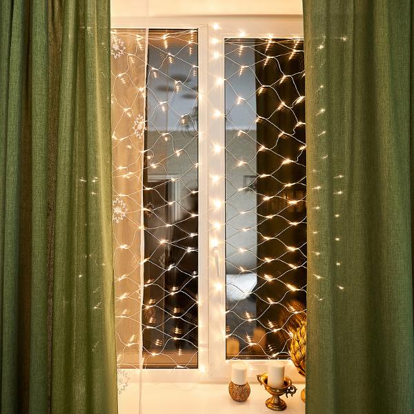 Сетки светодиодные новогодние NEON-NIGHT Сеть 1.8х1.5м, 8 режимов, 180 светодиодов