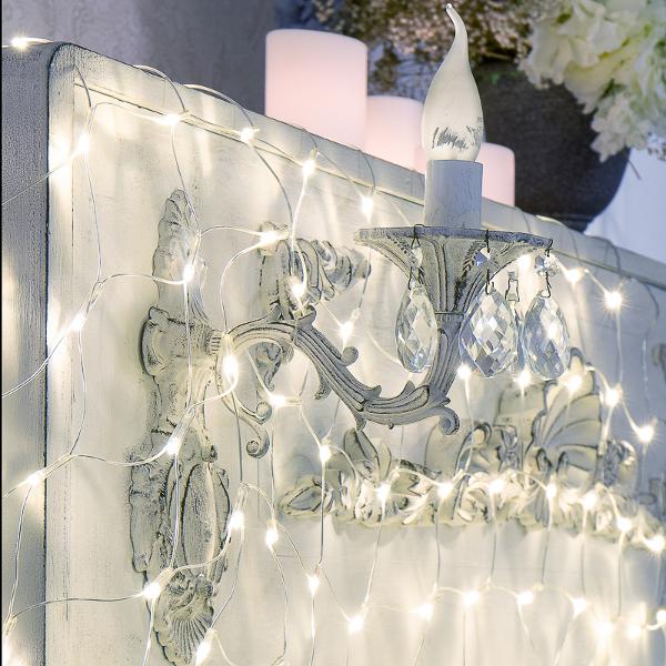 Сетки светодиодные новогодние NEON-NIGHT Сеть 1.5х1.5м, 8 режимов, 96 белых светодиодов