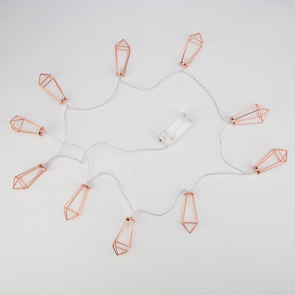 Елочное украшение, новогоднее украшение NEON-NIGHT Кристаллы бронзовые 1.5 м (304-019)