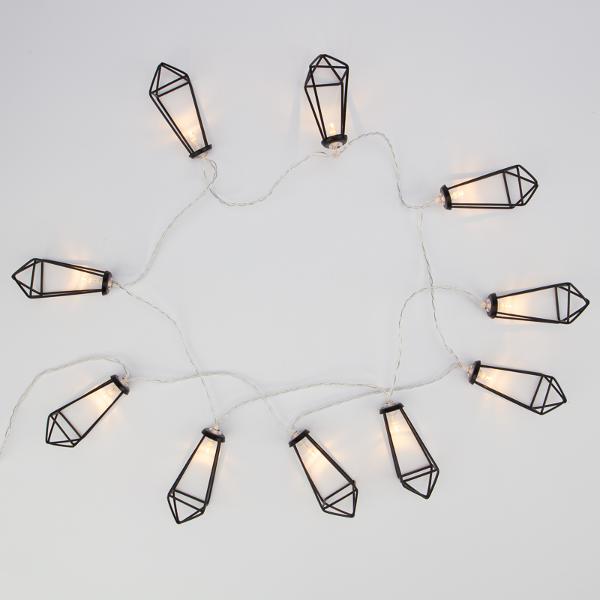 Елочное украшение, новогоднее украшение NEON-NIGHT Кристаллы черные 1.5 м (304-017)