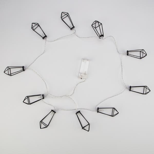 Елочное украшение, новогоднее украшение NEON-NIGHT Кристаллы черные 1.5 м (304-017)