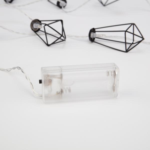 Елочное украшение, новогоднее украшение NEON-NIGHT Кристаллы черные 1.5 м (304-017)