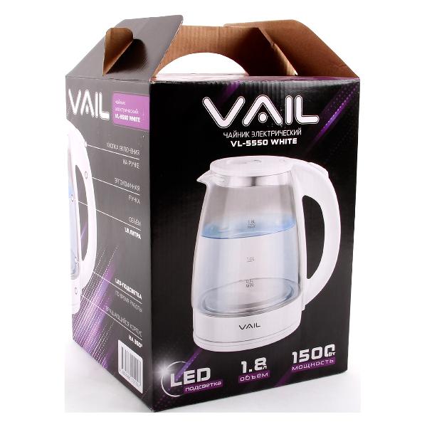 Электрочайник VAIL VL-5550 белый