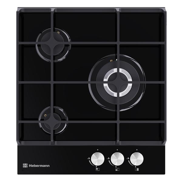 Встраиваемая газовая панель независимая Hebermann HBGG 453.1 B
