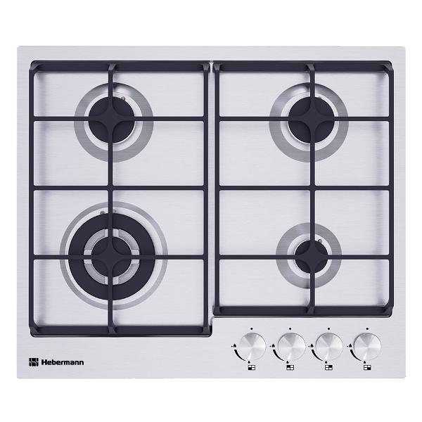 Встраиваемая газовая панель независимая Hebermann HBGS 604.1 X