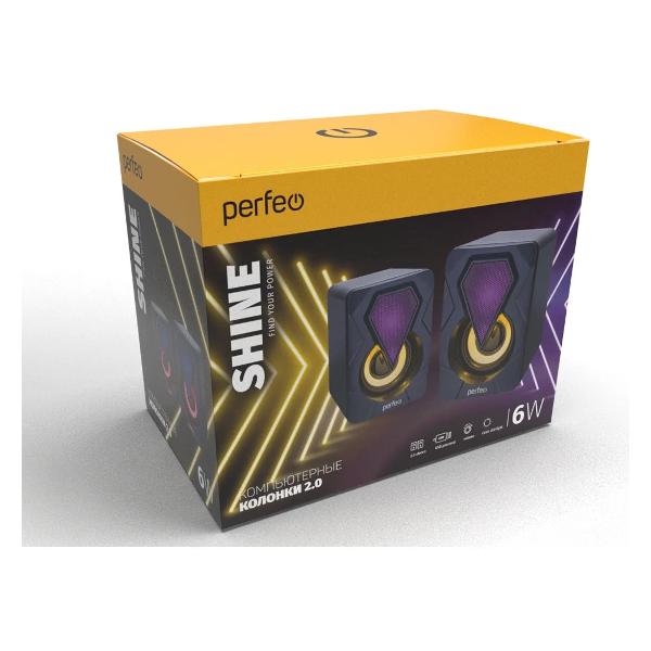 Колонки компьютерные 2.0 Perfeo Shine PF_A4438