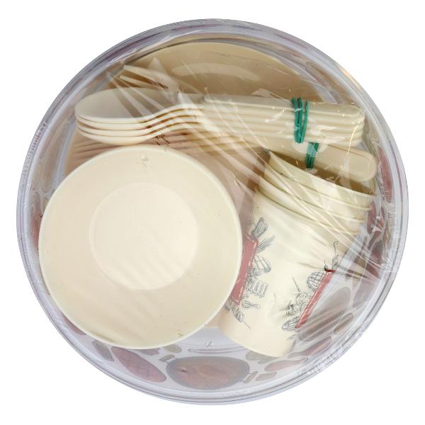 Набор для пикника ND Play 25 предметов на 4 персоны светло-бежевый