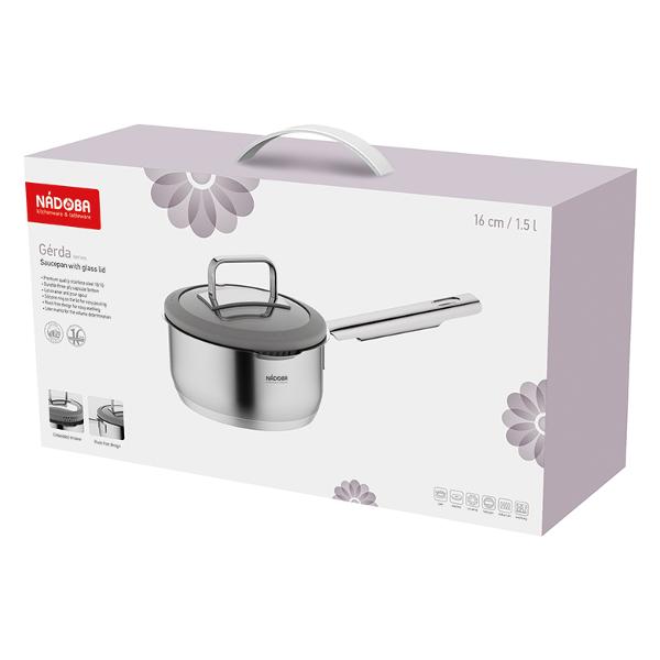 Ковш Nadoba 16 см/1.5 л GERDA с крышкой