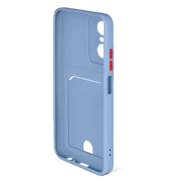 Чехол DF для Tecno Pop 6 Pro серо-голубой