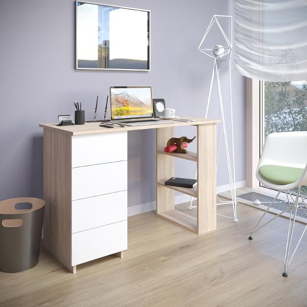 Стол компьютерный Мебель-Комплекс СП-05/МК/дуб сонома-белый