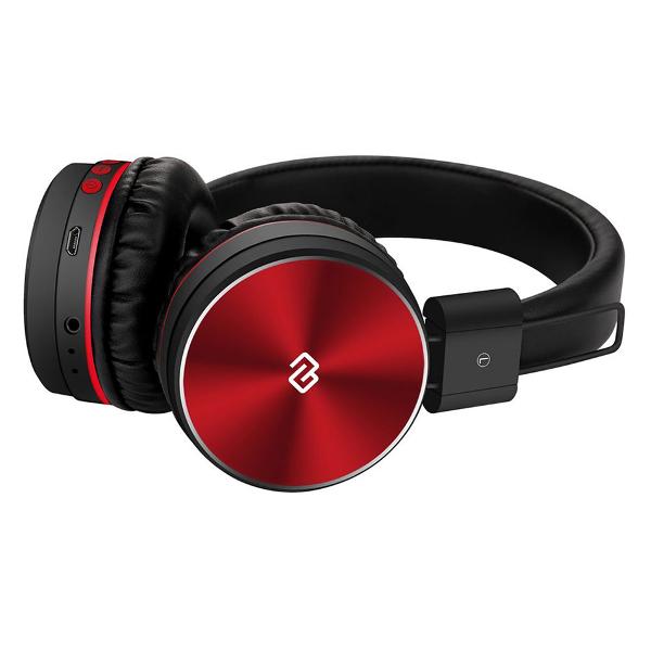 Наушники накладные Bluetooth Digma BT-12 Red черный