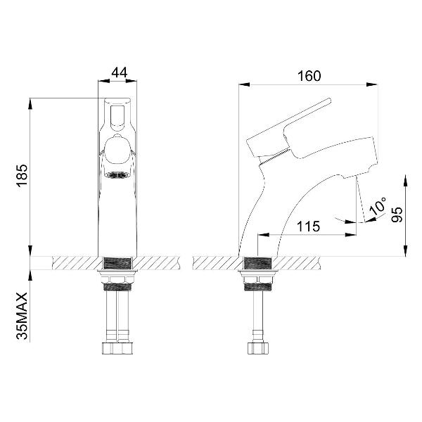 Смеситель Rossinka RS43-11U