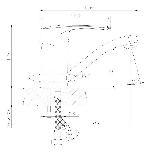 Смеситель Rossinka T40-22