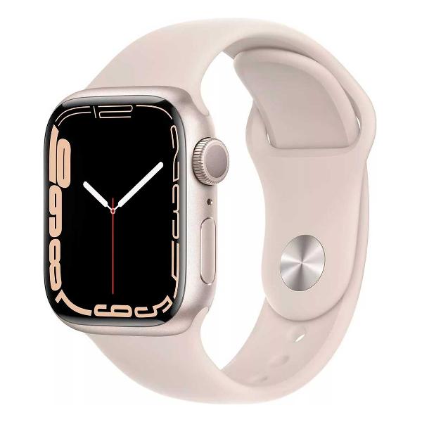 Смарт-часы Apple Watch Series 7 GPS 45mm Starlight (MKN63)