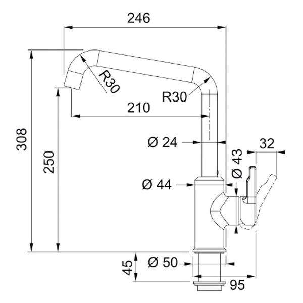 Смеситель Franke Urban115.0595.064