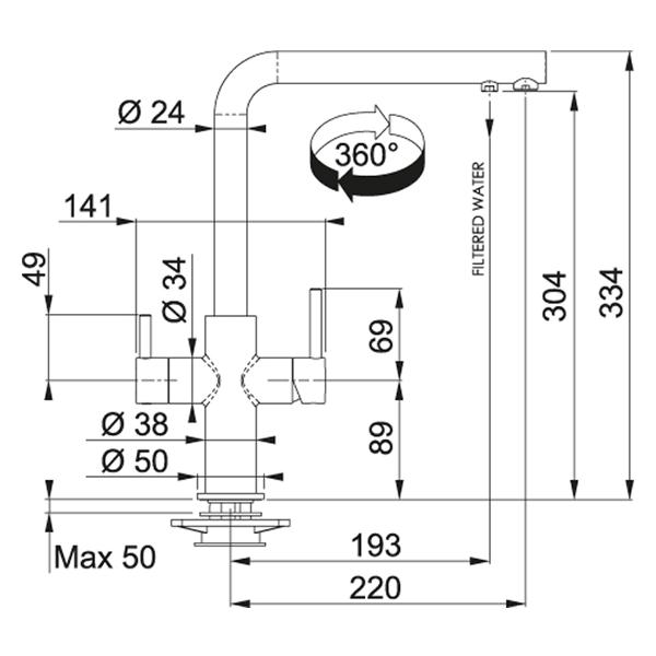 Смеситель Franke Neptune 115.0370.689
